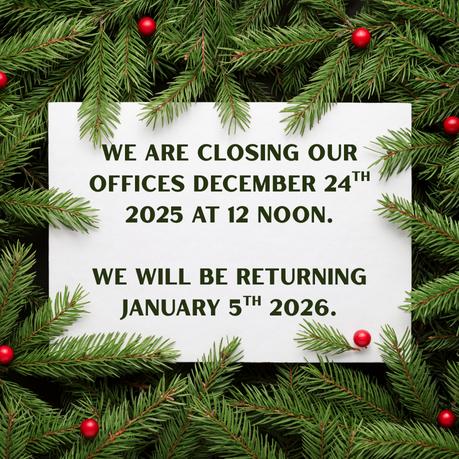 Image for Christmas Closing Information 2025