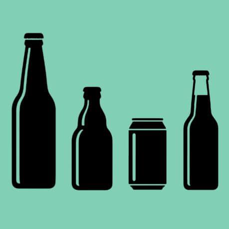Cider bottles and cider cans